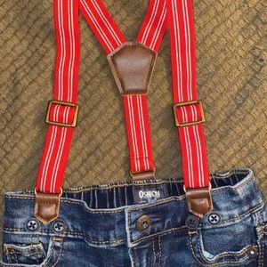 Oshkosh baby boy jeans with suspenders
